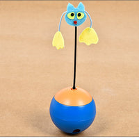 HKM-6653117 Electric Tumbler Ball Cat Toy with Laser Light and Treat Storage