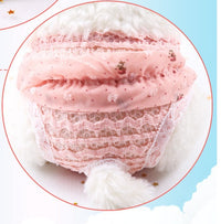 HKM-6653501 Denim Chiffon Physiological Pants for Small and Medium Female Dogs - Pink