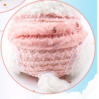 HKM-6653501 Denim Chiffon Physiological Pants for Small and Medium Female Dogs - Pink
