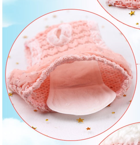 HKM-6653501 Denim Chiffon Physiological Pants for Small and Medium Female Dogs - Pink