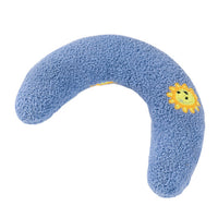 HKM-6653757 U-Shaped Cat Pillow for Cervical Support - Soft Polyester & PP Cotton, 24x20x7cm - Available in White, Pink, Blue, Yellow