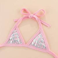 HKM-6654525 Pet Beach Bikini Set in Pink and Purple - Polyester Skirt for Dogs in Multiple Sizes