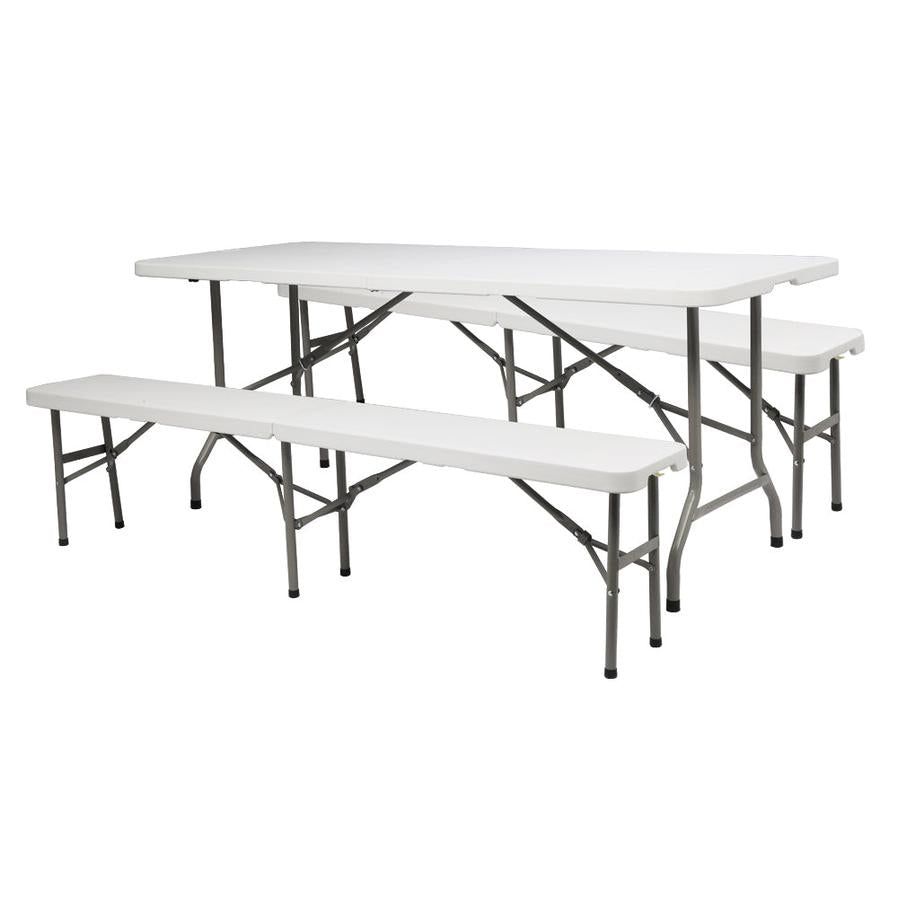 HKM-665555 6FT Foldable Outdoor Patio Bench with Durable Construction