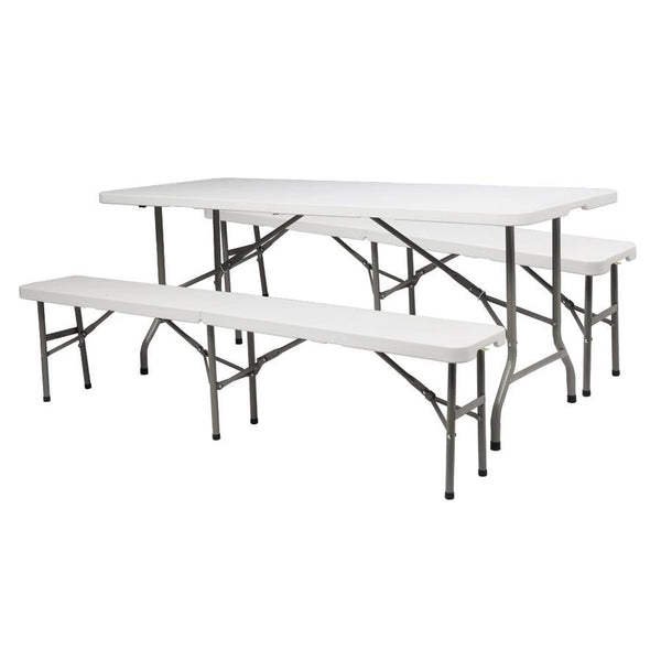 HKM-665555 6FT Foldable Outdoor Patio Bench with Durable Construction