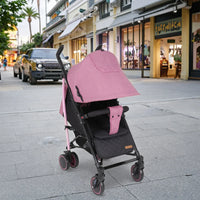 HKM-665555 Foldable 2-in-1 Portable Linen Baby Pram and Stroller for Travel