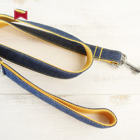 HKM-6656701 Personalized Yellow Polyester Pet Leash - Adjustable Length for XS to XL Pets