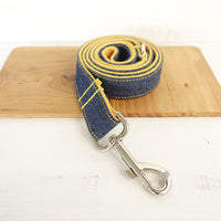 HKM-6656701 Personalized Yellow Polyester Pet Leash - Adjustable Length for XS to XL Pets