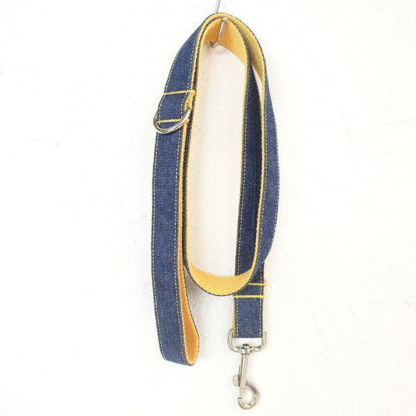HKM-6656701 Personalized Yellow Polyester Pet Leash - Adjustable Length for XS to XL Pets