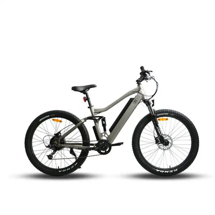 HKM-665683 Eunorau UHVO 36V 13Ah Electric Bike with 350W Full Suspension, 7-Speed Gears, and 27.5-Inch Tires