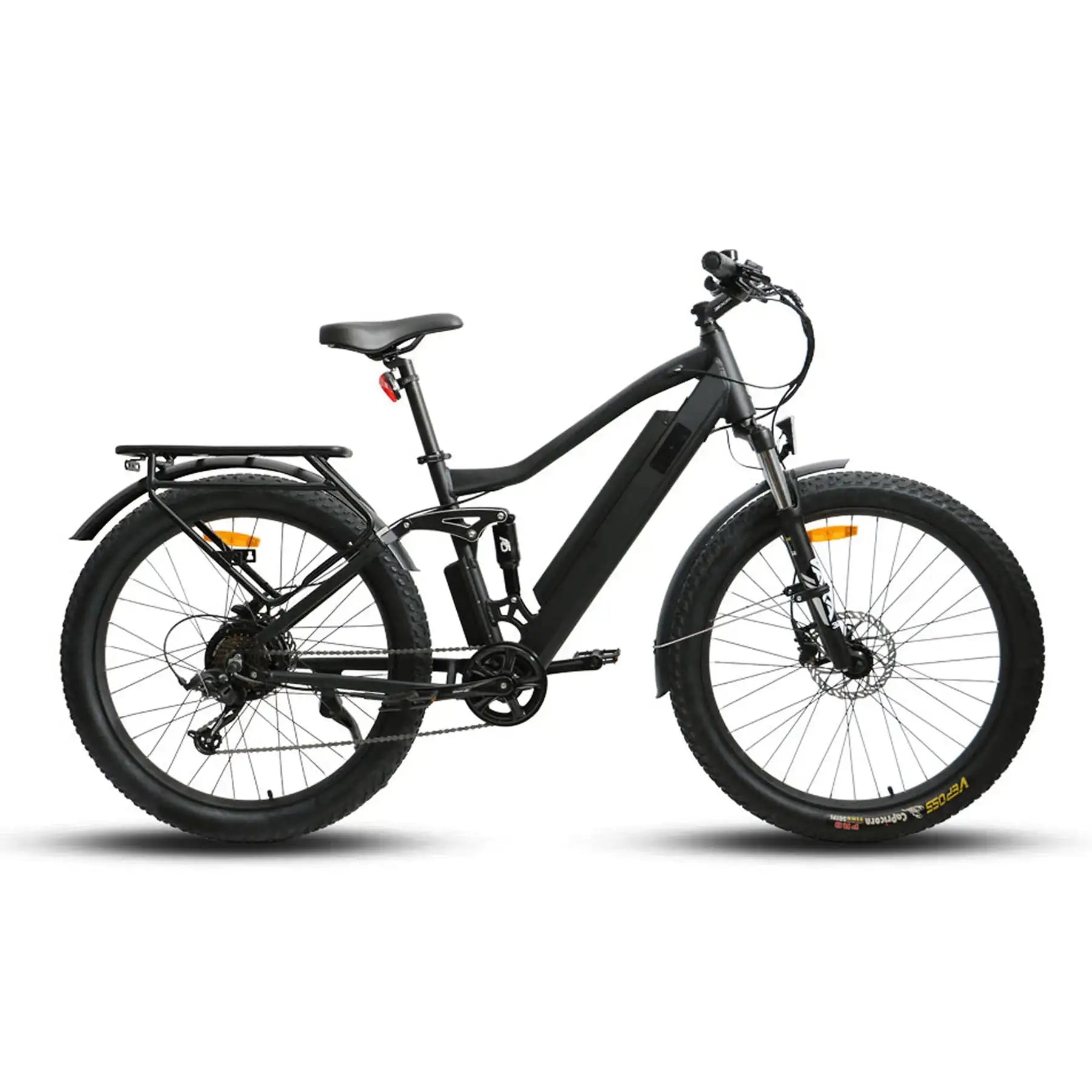 HKM-665683 Eunorau UHVO 36V 13Ah Electric Bike with 350W Full Suspension, 7-Speed Gears, and 27.5-Inch Tires