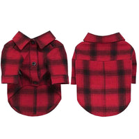 HKM-6657085 Stylish Cotton Pet Dog Shirt with Lattice Design - Fashionable and Simple Dog Apparel