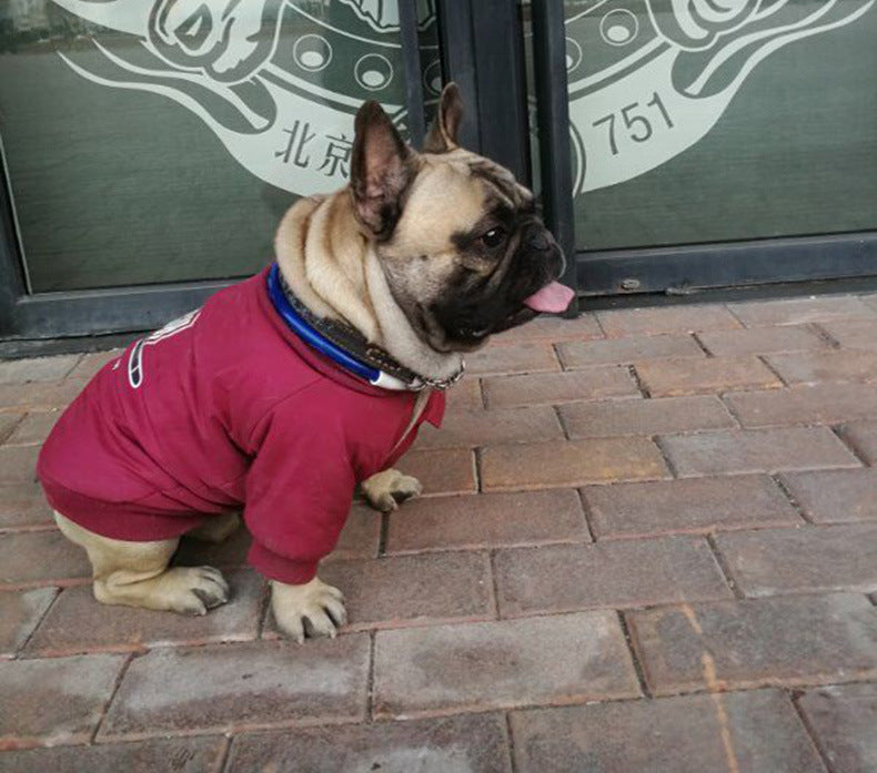 HKM-6657981 Cotton Plus Fleece Pet Sweater in Black, Red, Army Green - Casual Style with Size Options
