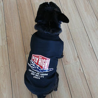 HKM-6657981 Cotton Plus Fleece Pet Sweater in Black, Red, Army Green - Casual Style with Size Options