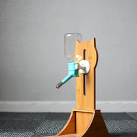HKM-6658749 Pet Water Fountain with Bamboo and Oak Holder - 300ml Capacity, Available in 3 Colors