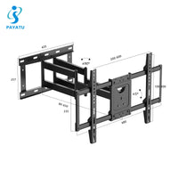 HKM-665875 Universal Full Motion TV Wall Mount Bracket for 32-98 Inch Screen, Adjustable Tilt and Swivel, VESA 600x400mm, Heavy Duty Design
