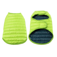 HKM-6659261 Pet Winter Clothes for Small and Medium Dogs in Reddish Gray and Dark Green, Multiple Sizes Available