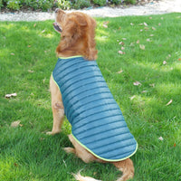 HKM-6659261 Pet Winter Clothes for Small and Medium Dogs in Reddish Gray and Dark Green, Multiple Sizes Available