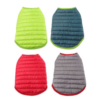 HKM-6659261 Pet Winter Clothes for Small and Medium Dogs in Reddish Gray and Dark Green, Multiple Sizes Available
