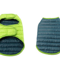 HKM-6659261 Pet Winter Clothes for Small and Medium Dogs in Reddish Gray and Dark Green, Multiple Sizes Available