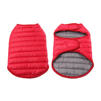 HKM-6659261 Pet Winter Clothes for Small and Medium Dogs in Reddish Gray and Dark Green, Multiple Sizes Available