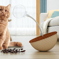 HKM-6660157 Auto-Balancing Interactive Cat Feeder Toy for Engaging Slow Feeding and Puzzle Play