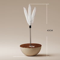 HKM-6660157 Auto-Balancing Interactive Cat Feeder Toy for Engaging Slow Feeding and Puzzle Play