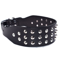 HKM-6660669 Adjustable Cowhide Dog Collar for Small and Medium Dogs - Durable Leather with Alloy Buttons, 22-55cm