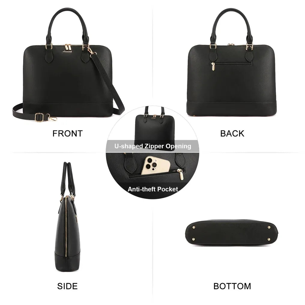 HKM-666067 Stylish 2pcs PU Tote Bags Set for Women - Large Handbag and Crossbody Purse for Daily Use and Laptop