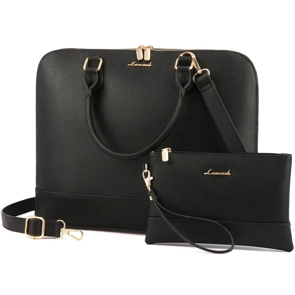 HKM-666067 Stylish 2pcs PU Tote Bags Set for Women - Large Handbag and Crossbody Purse for Daily Use and Laptop