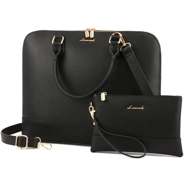 HKM-666067 Stylish 2pcs PU Tote Bags Set for Women - Large Handbag and Crossbody Purse for Daily Use and Laptop