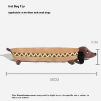 HKM-6661309 Plush Sausage Dog Toy for Stress Relief - Soft Stuffy Puppy Pet Toy