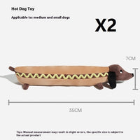 HKM-6661309 Plush Sausage Dog Toy for Stress Relief - Soft Stuffy Puppy Pet Toy
