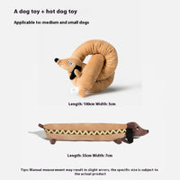 HKM-6661309 Plush Sausage Dog Toy for Stress Relief - Soft Stuffy Puppy Pet Toy