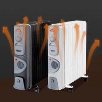 HKM-666131 2900W Portable Oil-Filled Radiator Heater with Remote Control and Adjustable Thermostat for Home Use