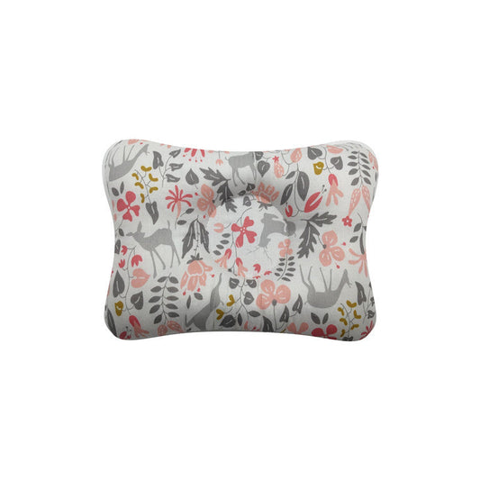HKM-666195 Newborn Anti-Deviation Head-Shaped Pillow with Cotton Front and Breathable Mesh Back