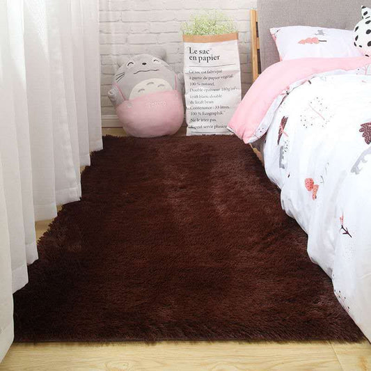 HKM-666323 Soft Velvet Polyester Area Rug for Bedroom and Living Space, Rectangular Design, Multiple Sizes and Colors Available