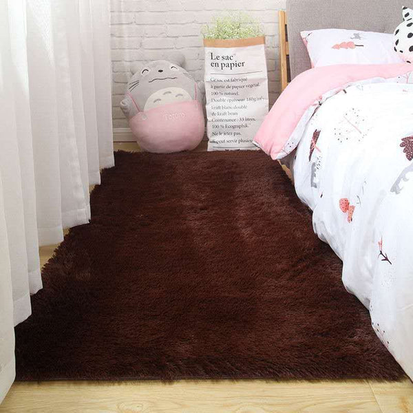 HKM-666323 Soft Velvet Polyester Area Rug for Bedroom and Living Space, Rectangular Design, Multiple Sizes and Colors Available