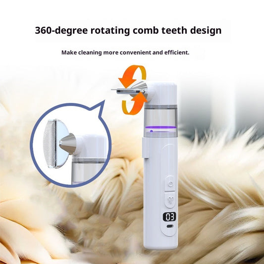 HKM-6664253 Electric Pet Hair Removal and Knot Untying Comb in White