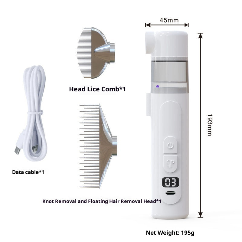 HKM-6664253 Electric Pet Hair Removal and Knot Untying Comb in White