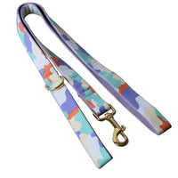HKM-6664509 Purple Camouflage Dog Bow Tie and Metal Buckle Leash Set - Size S, M, L, XL
