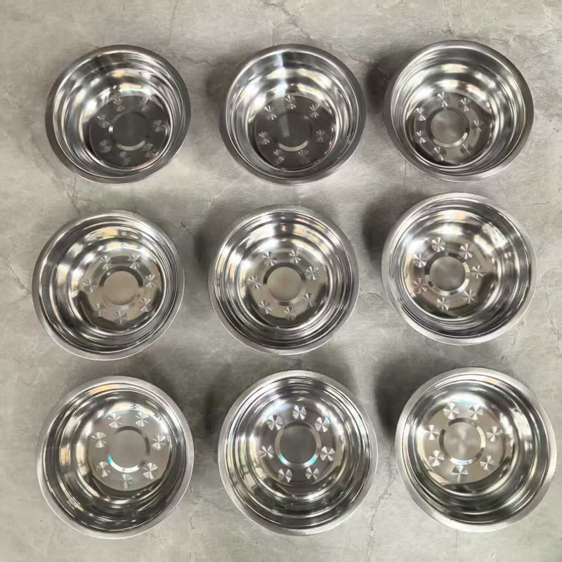 HKM-6664637 Stainless Steel Cat Food Bowl and Plate Set - Thickened Pet Tableware, 15cm & 16cm Options