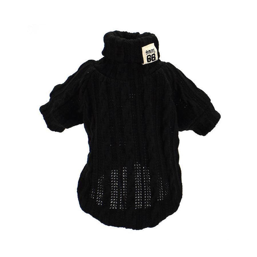 HKM-666579 Cozy Knitwear Coat for Small and Medium Pets in Orange, Black, and Grey