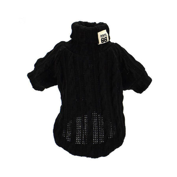 HKM-666579 Cozy Knitwear Coat for Small and Medium Pets in Orange, Black, and Grey