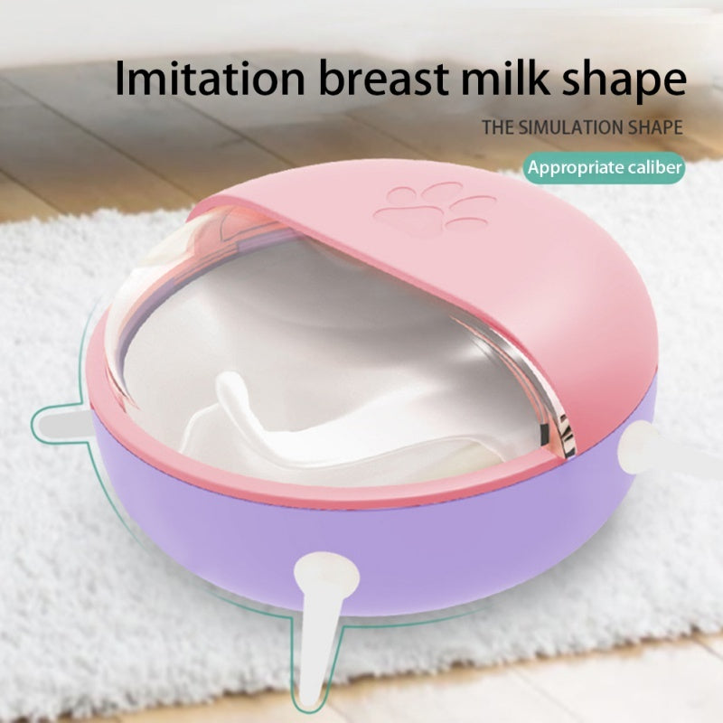 HKM-6665917 Kitten and Puppy Milk Feeder with 4 Teats - Safe Breastfeeding Bowl for Small Pets