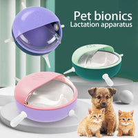 HKM-6665917 Kitten and Puppy Milk Feeder with 4 Teats - Safe Breastfeeding Bowl for Small Pets