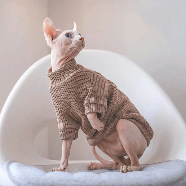 HKM-6666429 Soft and Stylish Moisture-Proof Pet Sweater in Light Brown - Comfortable Fit for All Sizes