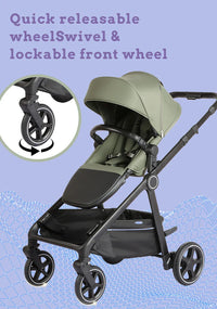 HKM-666707 Lightweight Twin Baby Stroller 3 in 1 for Newborns to 3 Years - Versatile Jogger and Double Seat Design