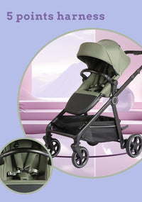 HKM-666707 Lightweight Twin Baby Stroller 3 in 1 for Newborns to 3 Years - Versatile Jogger and Double Seat Design