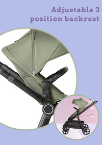 HKM-666707 Lightweight Twin Baby Stroller 3 in 1 for Newborns to 3 Years - Versatile Jogger and Double Seat Design