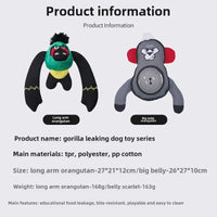 HKM-6668093 Interactive Gorilla Sound Paper Dog Toy - Bite-Resistant Puzzle for Engaging Play